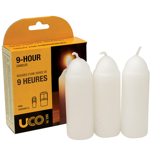 Replacement 9-Hour Candle 3-Pack - Long-Lasting Emergency Candles - Deutsche Optik