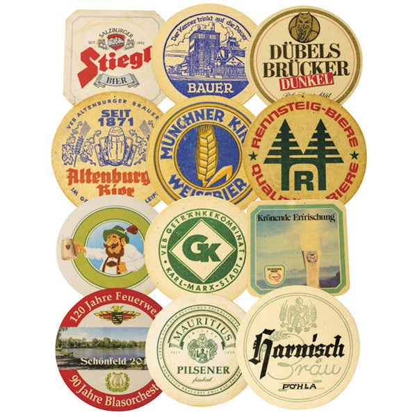 German Brewery Beer Coasters - Vintage Collectible Coaster Set - Deutsche Optik