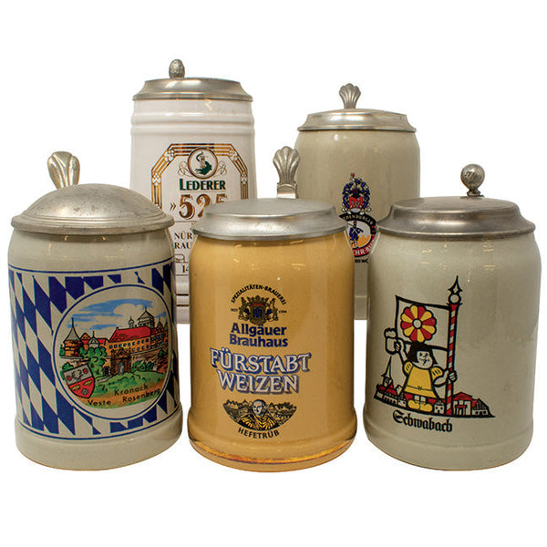 Antique German Beer Stein Collection – Handcrafted Stoneware Steins - Deutsche Optik