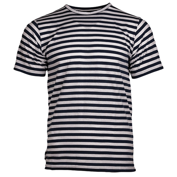 Russian Style Short-Sleeve Sailor Shirt – Cotton Nautical Striped Tee - Deutsche Optik