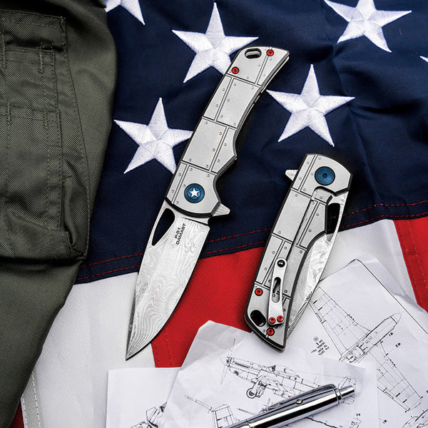 Böker-Plus P-51 Damast - Deutsche Optik