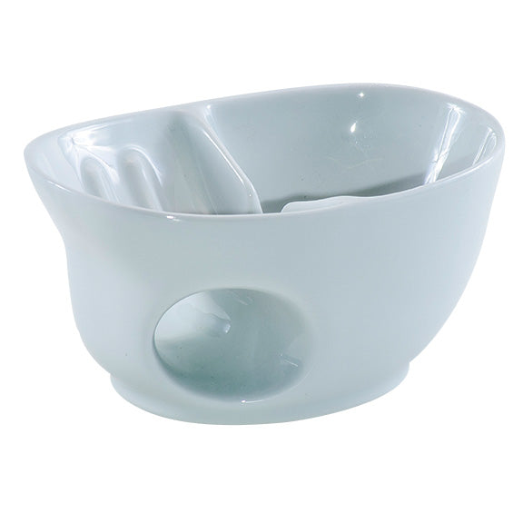Shaving Soap Dish - Classic Ceramic Design with Brush Rest - Deutsche Optik
