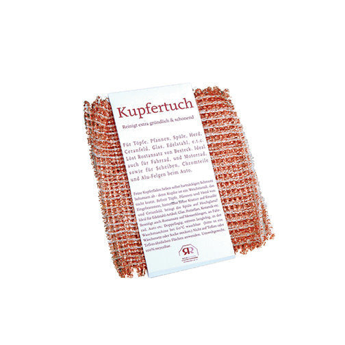 Copper Scouring Cloth - Set of 3 - Tough Yet Gentle Cleaning Power - Deutsche Optik
