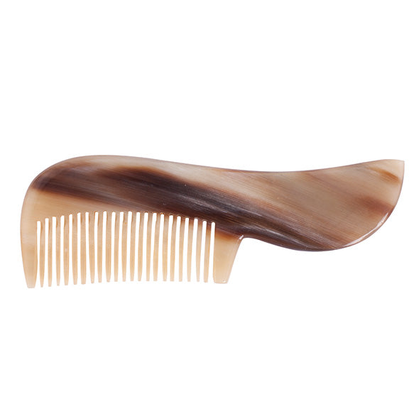 Bubalus Bubalis Moustache Comb - Handcrafted Horn Grooming Tool - Deutsche Optik