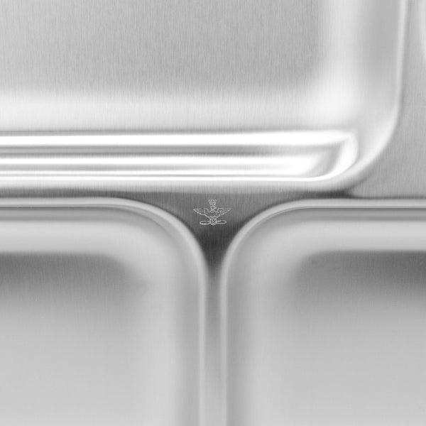 Italian Air Force Stainless Steel Chow Tray – Authentic Military Mess Hall Tray (NO BO) - Deutsche Optik
