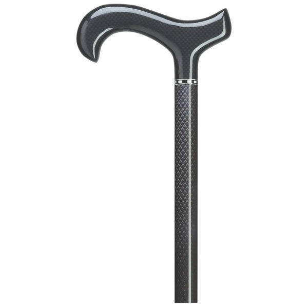 Carbon Fiber Triple Wound Cane – Lightweight Derby Handle Walking Stick with 300 lb Capacity - Deutsche Optik