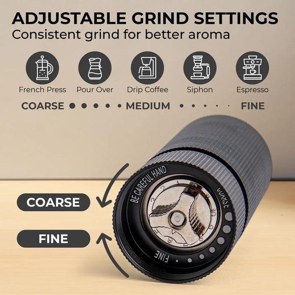 Kaffe Handheld Manual Burr Coffee Grinder – Precision Brewing Anywhere - Deutsche Optik