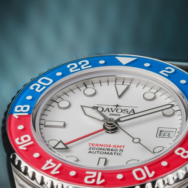 DAVOSA Ternos GMT Lucent | Sapphire Crystal Bezel with Depth Effect