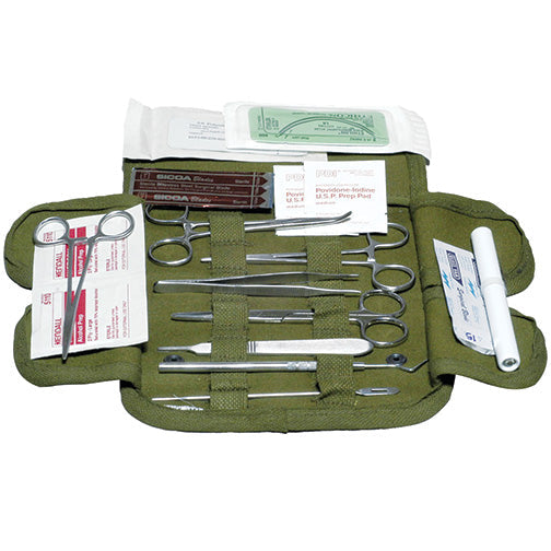 Stainless Steel Surgical Set - Olive Drab