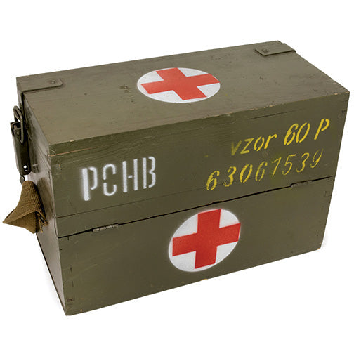 Czech Army Med Corp Wooden 1st Aid Kit