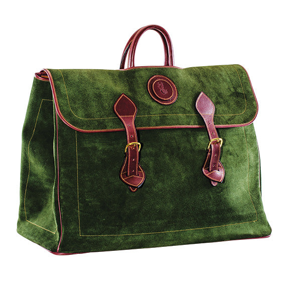 Green Suede Travel Bag