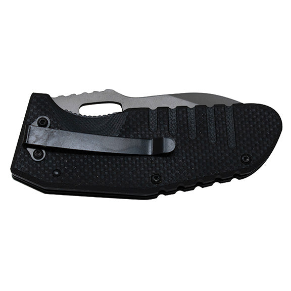 Gary West FT487 Tactical Knife – G-10 Handle with Semi-Serrated Blade