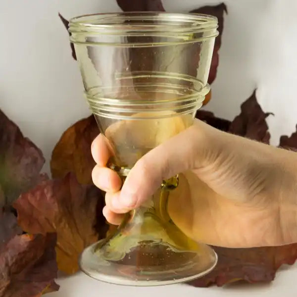 Medieval goblet, 14th century, France. Green Forest Glass / Waldglas