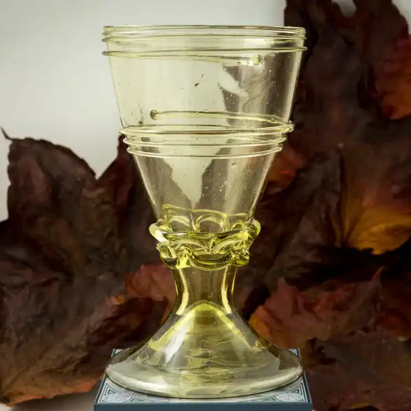 Medieval goblet, 14th century, France. Green Forest Glass / Waldglas
