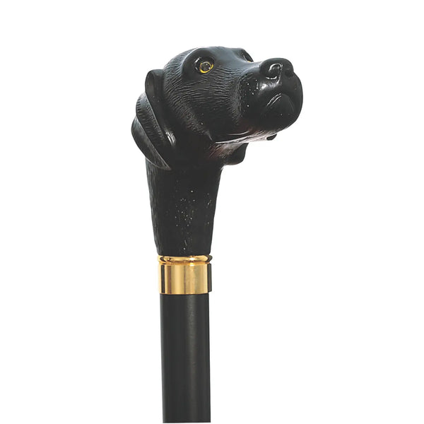 Scout Black Lab Cane – 36" Handcrafted Walking Stick