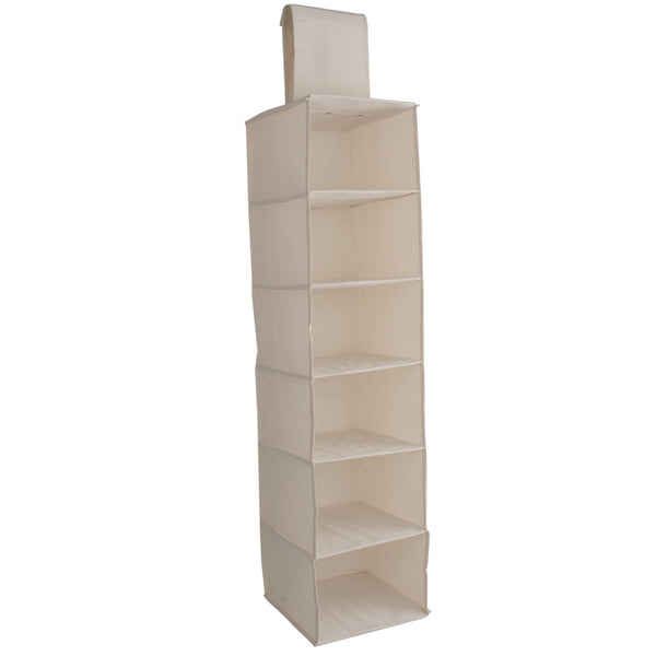 British Canvas 6' Hanging Closet | Unissued Military Shelf Organizer