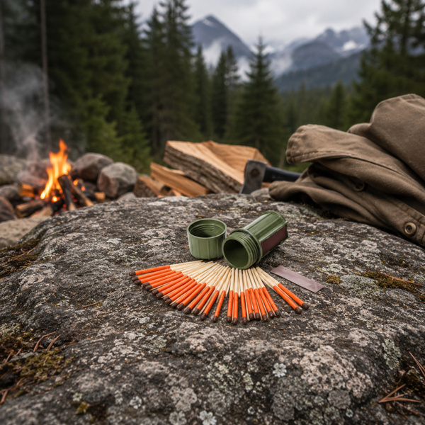 Hurricane Match Kit | Waterproof Case with 25 Windproof Matches