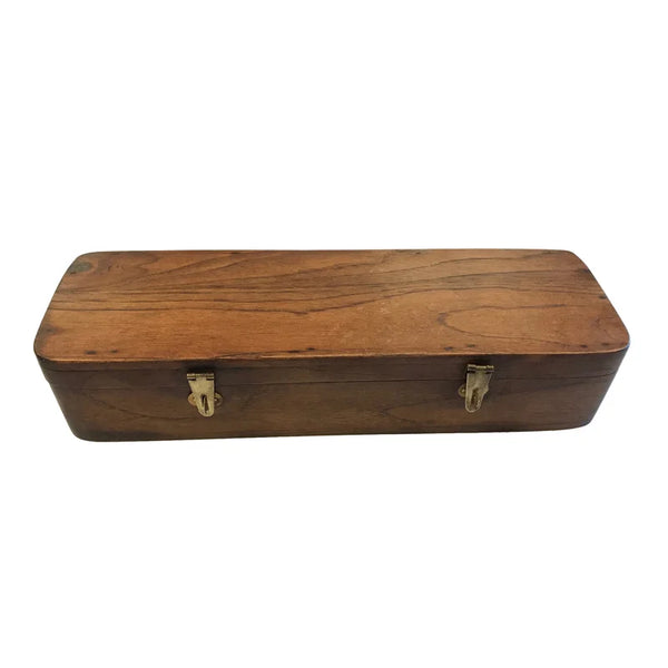 12″ Colonial Wood Quill Pen Box w/ Accessories | Portable Writing Reproduction Set
