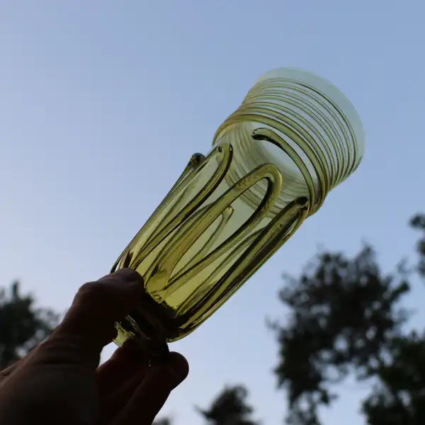 VIKING GLASS CUP, Birka, Sweden. Forest Glass / Waldglas.