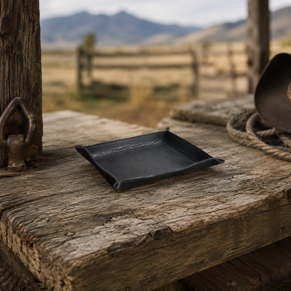 Leather Butler’s Tray – Horween Leather, Handcrafted in Nevada