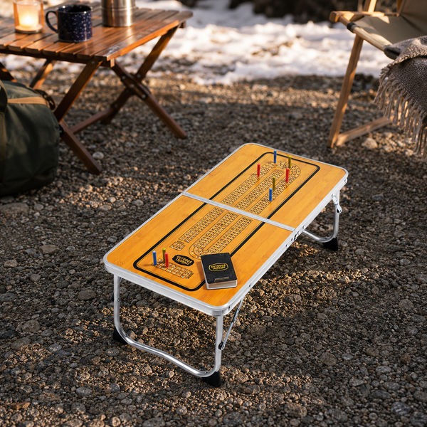 Camp Cribbage Table | Campfire Cribbage Game Set