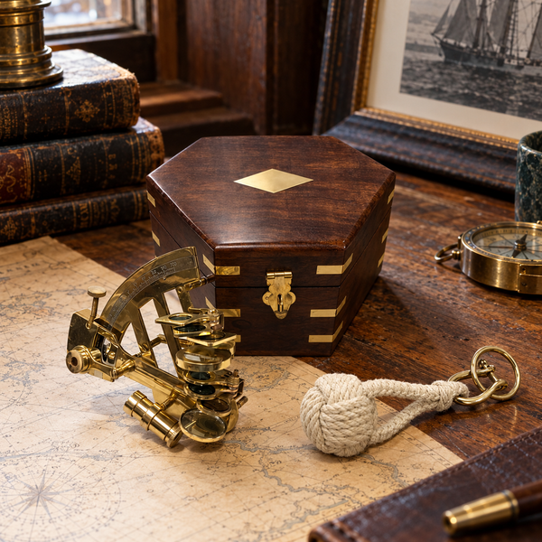 Sextant & Monkey Fist Nautical Set