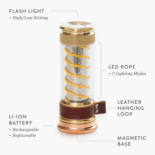Edison Light Stick – Vintage-Inspired Brass & Copper Lantern