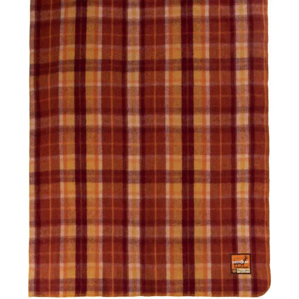 Classic Wool Blanket - Orange Plaid