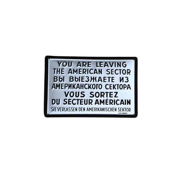 American Sector Tin Sign