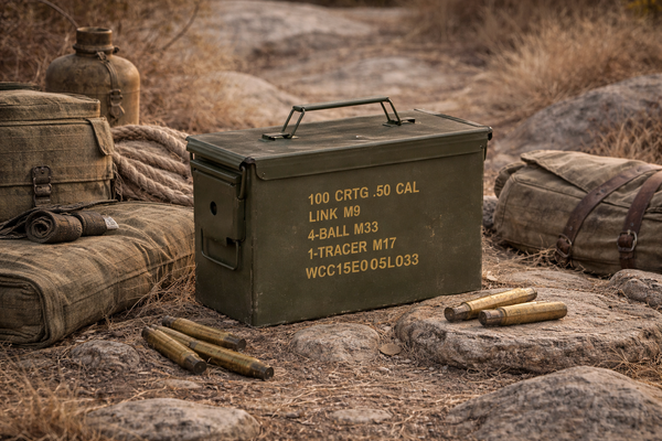 U.S. GI .50 Cal Ammo Can – Genuine Military Surplus Ammunition Storage Box