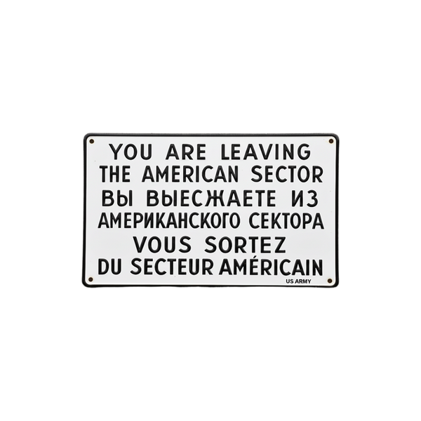 American Sector Tin Sign