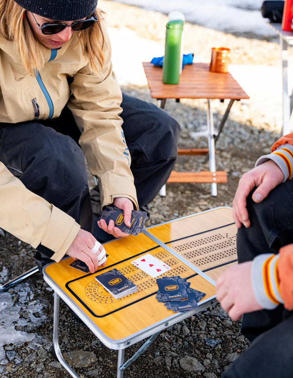Camp Cribbage Table | Campfire Cribbage Game Set